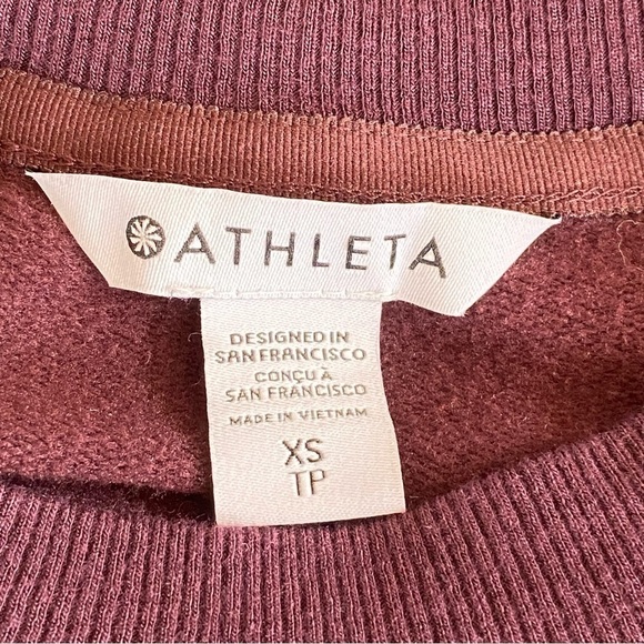 Athleta Balance Dress Spiced Cabernet Long Sleeve Size XS Pockets Modal Tencel - Picture 8 of 12